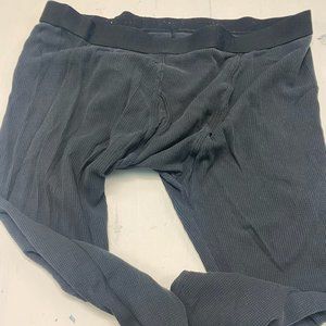 ALFANI Black Thermal Waffle Knit Waffle Underwear Pants Used M
